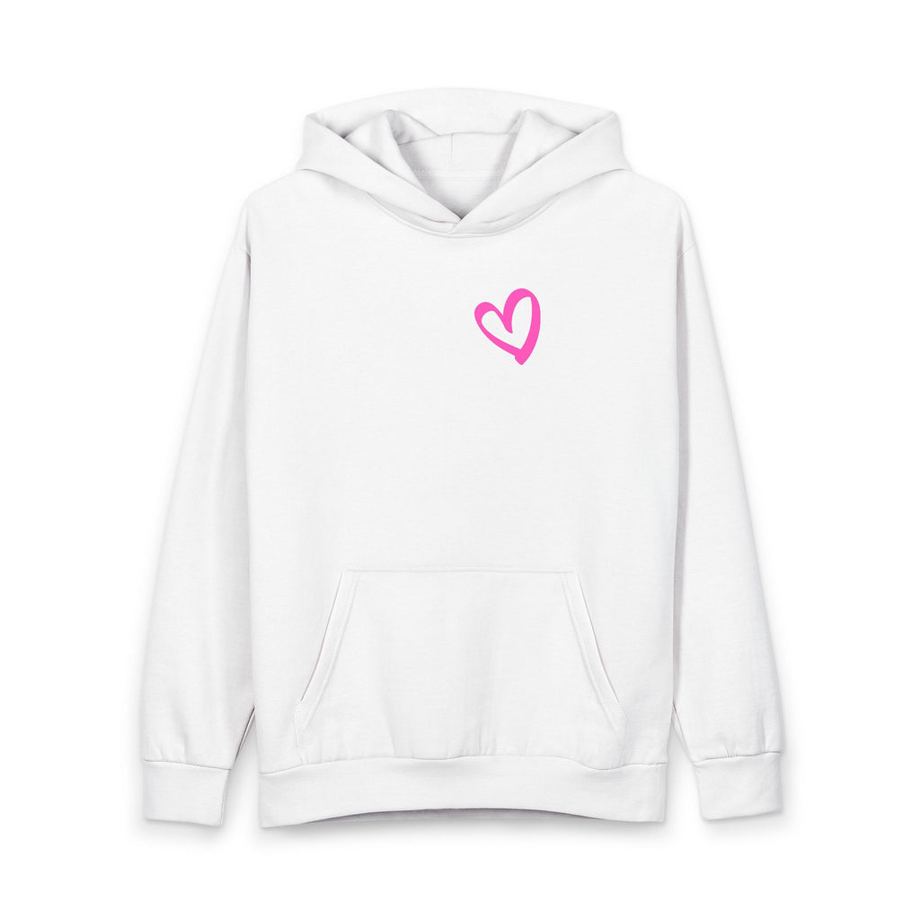 Unisex Pink Heart Hoodie