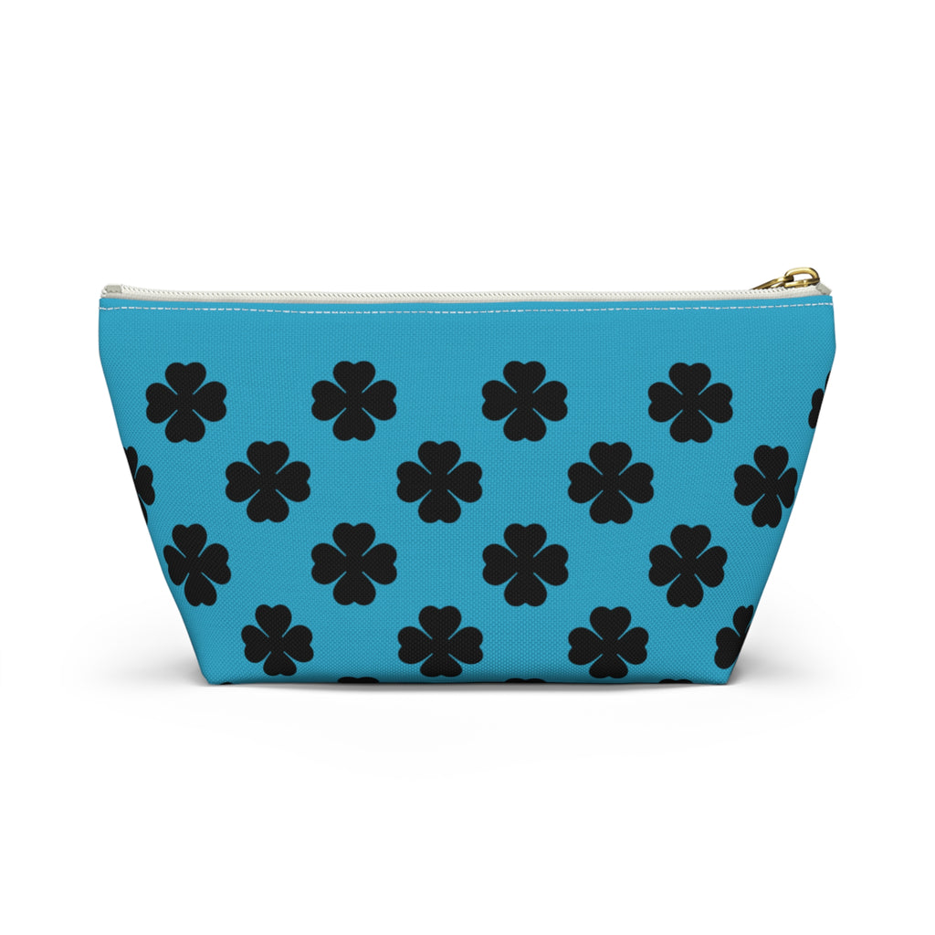 Blu Clover Pattern Accessory Makeup & Travel Organizer