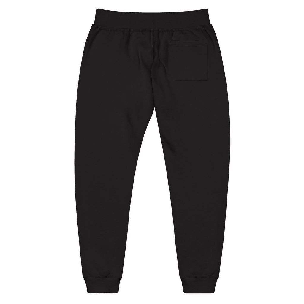 Men Black Stars Fleece Sweatpants -Black