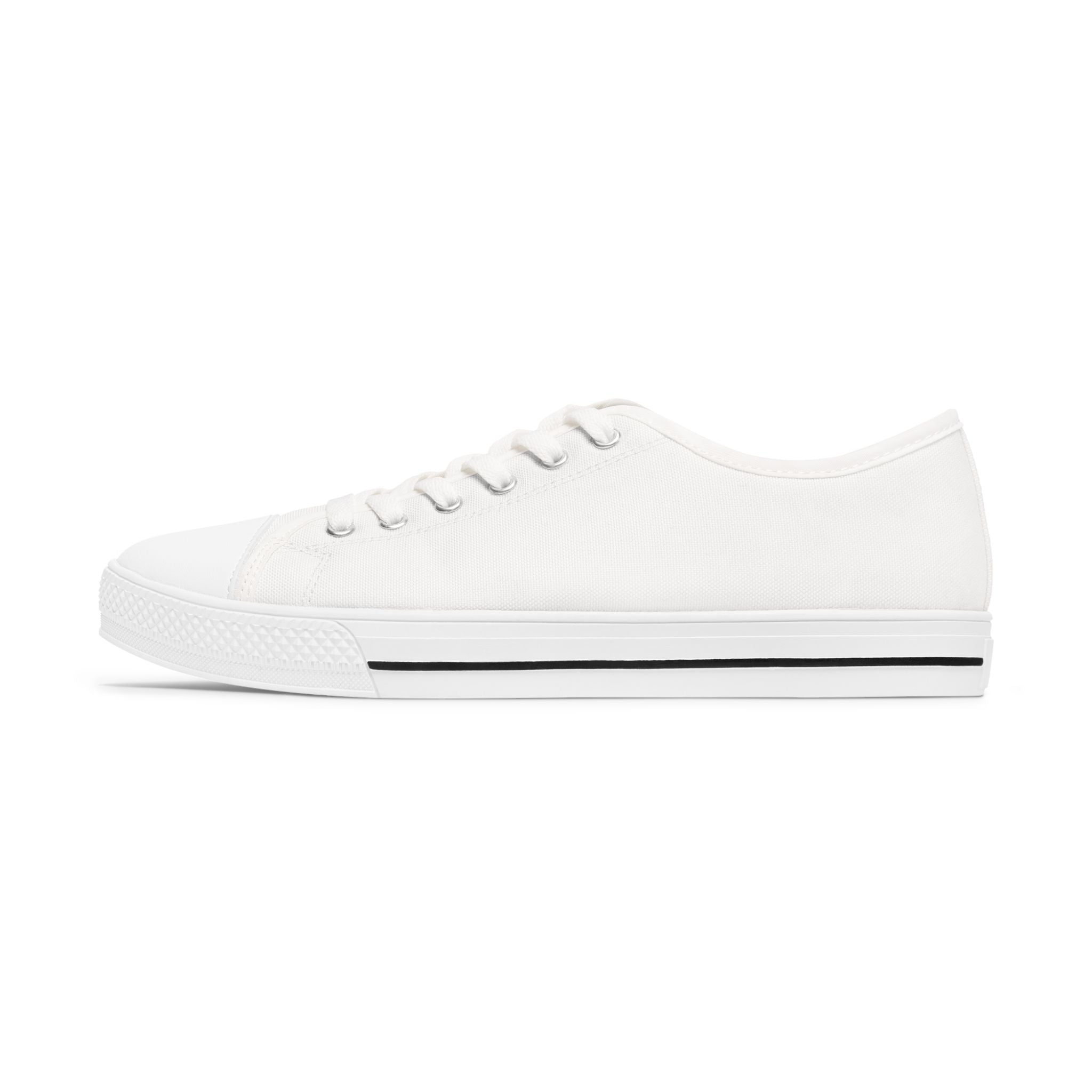 Low Top Sneakers — Women's Casual Lace-Up Shoes Cream Face White