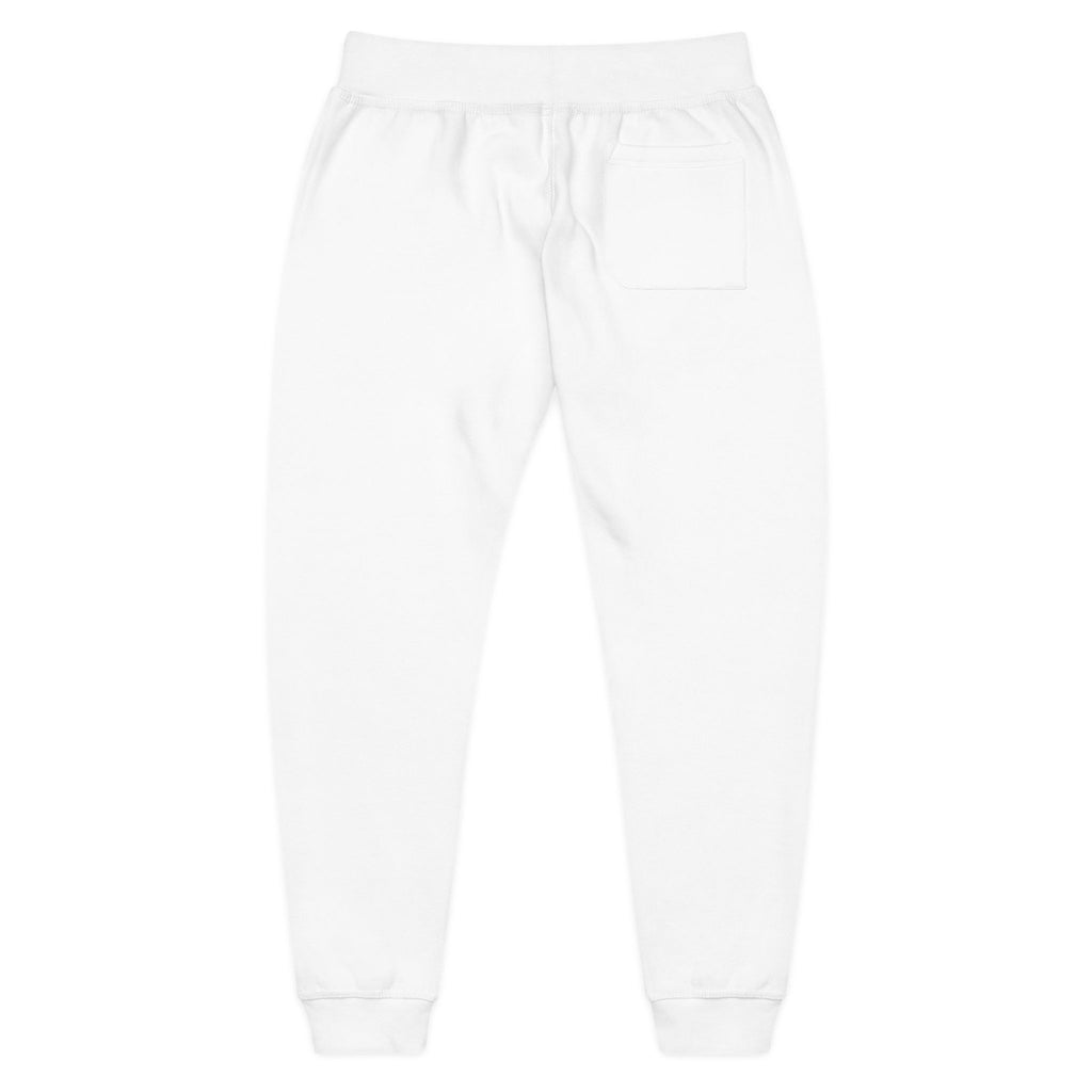 Men Black Stars Fleece Sweatpants -White