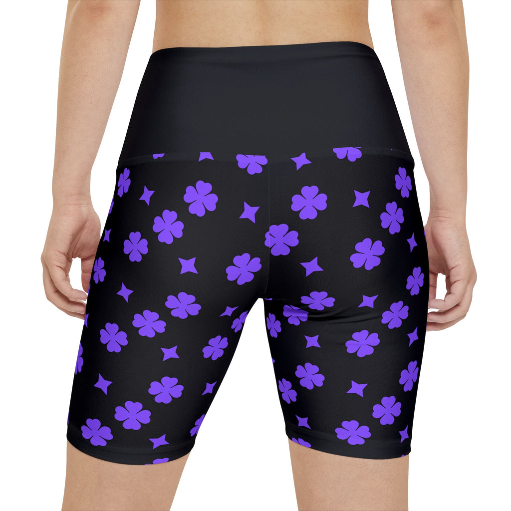 Gym Girls Black Women Workout Shorts Purple