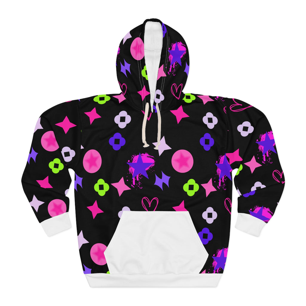 Stars Hearts Unisex Pullover Hoodie