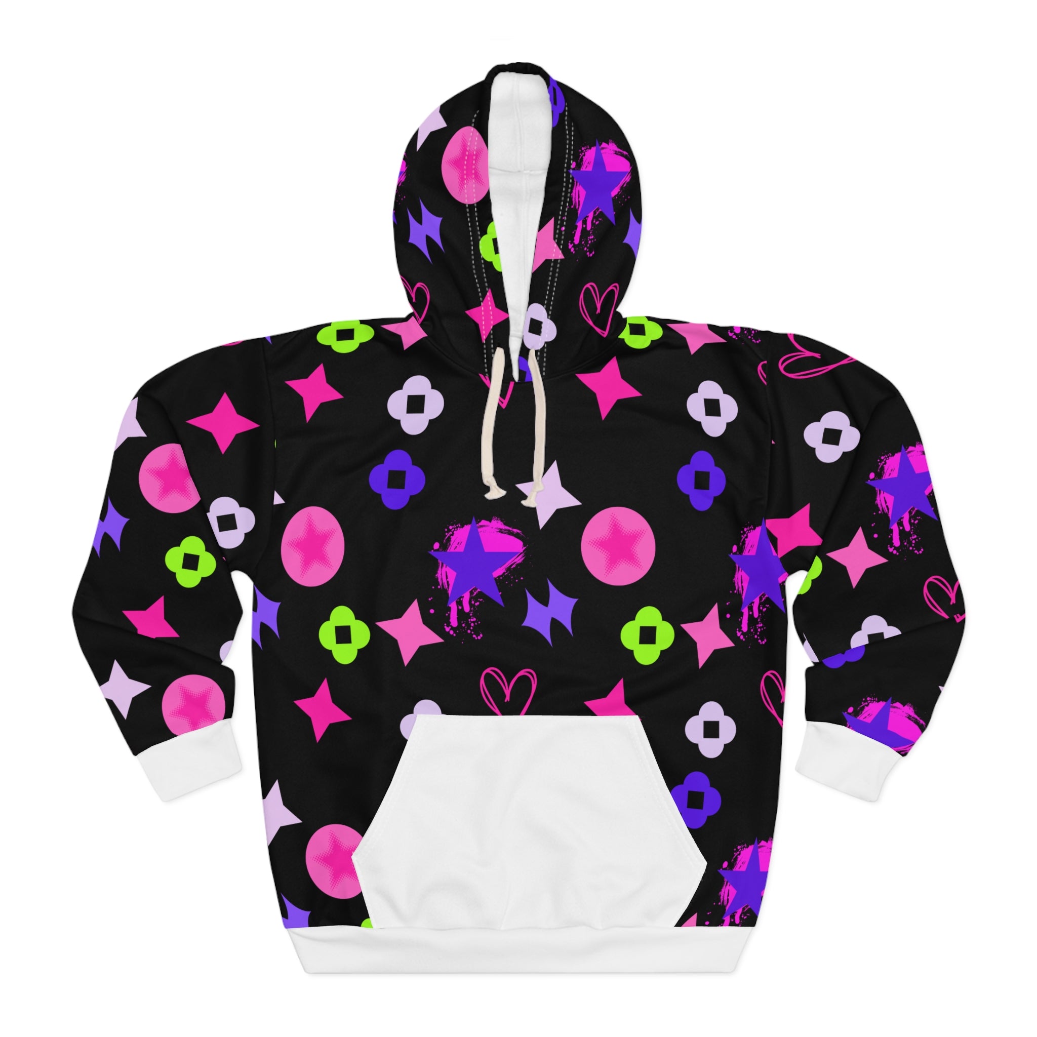 Stars Hearts Unisex Pullover Hoodie