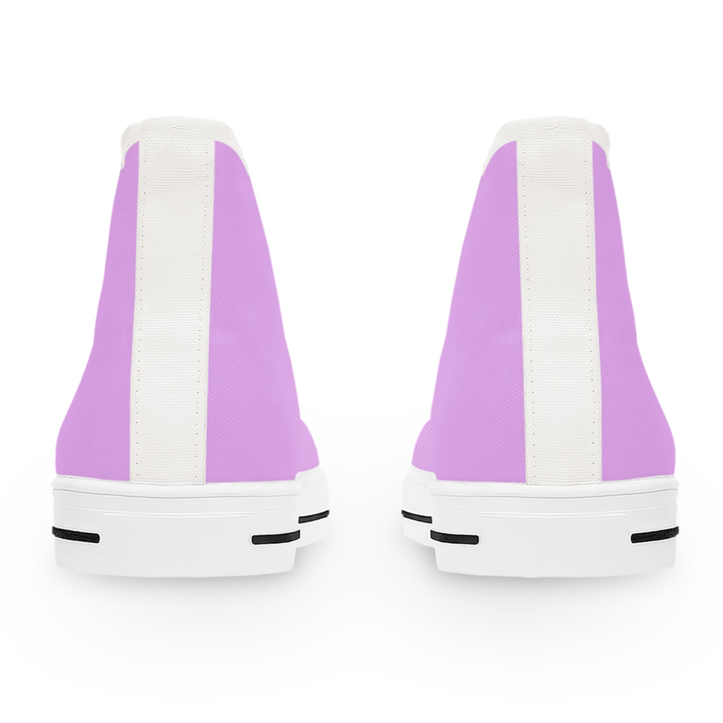 Classic Purple High-Top Sneakers — Women's Casual Canvas Shoes