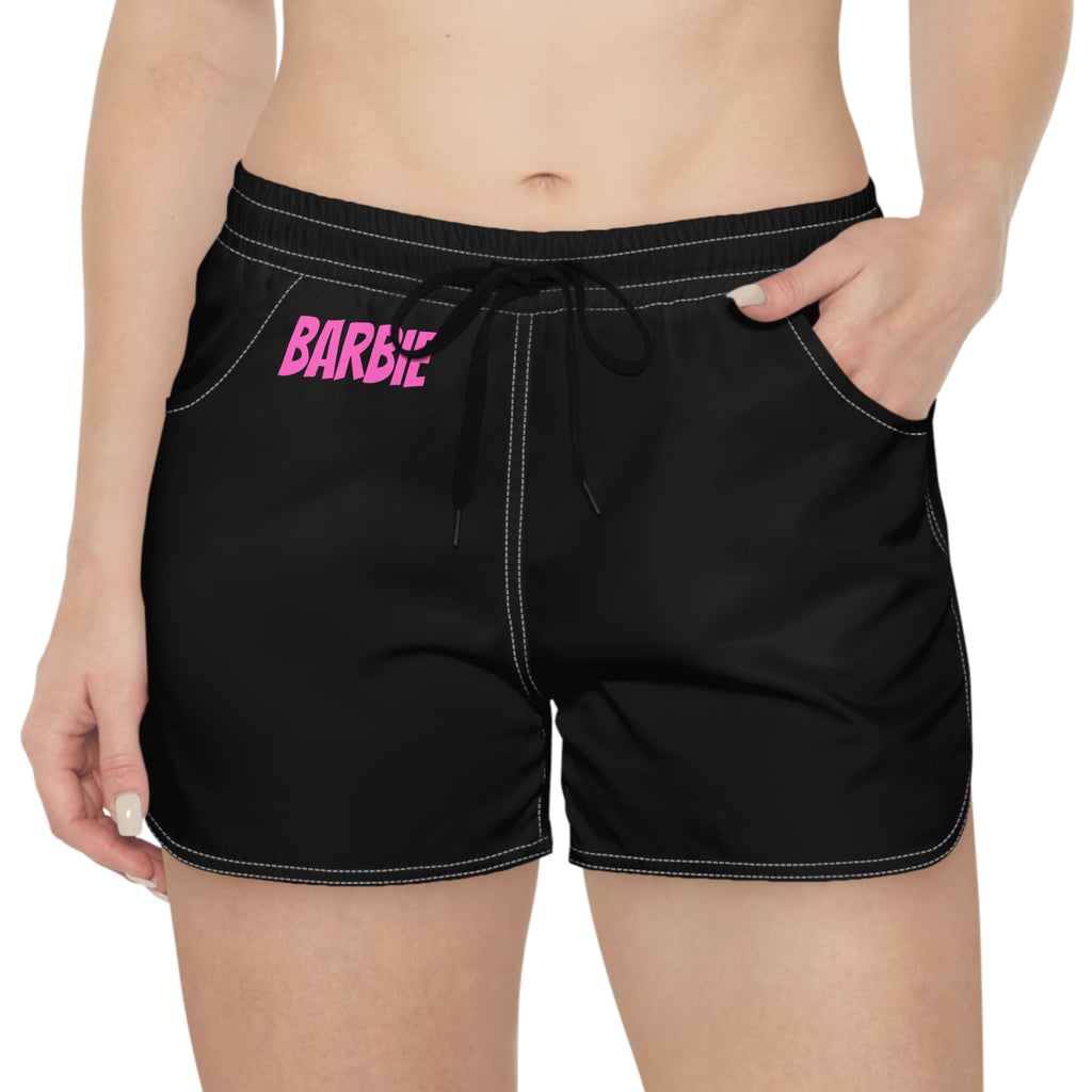 Barbie Logo Women's Casual Shorts — Black Lounge & Sleep Shorts