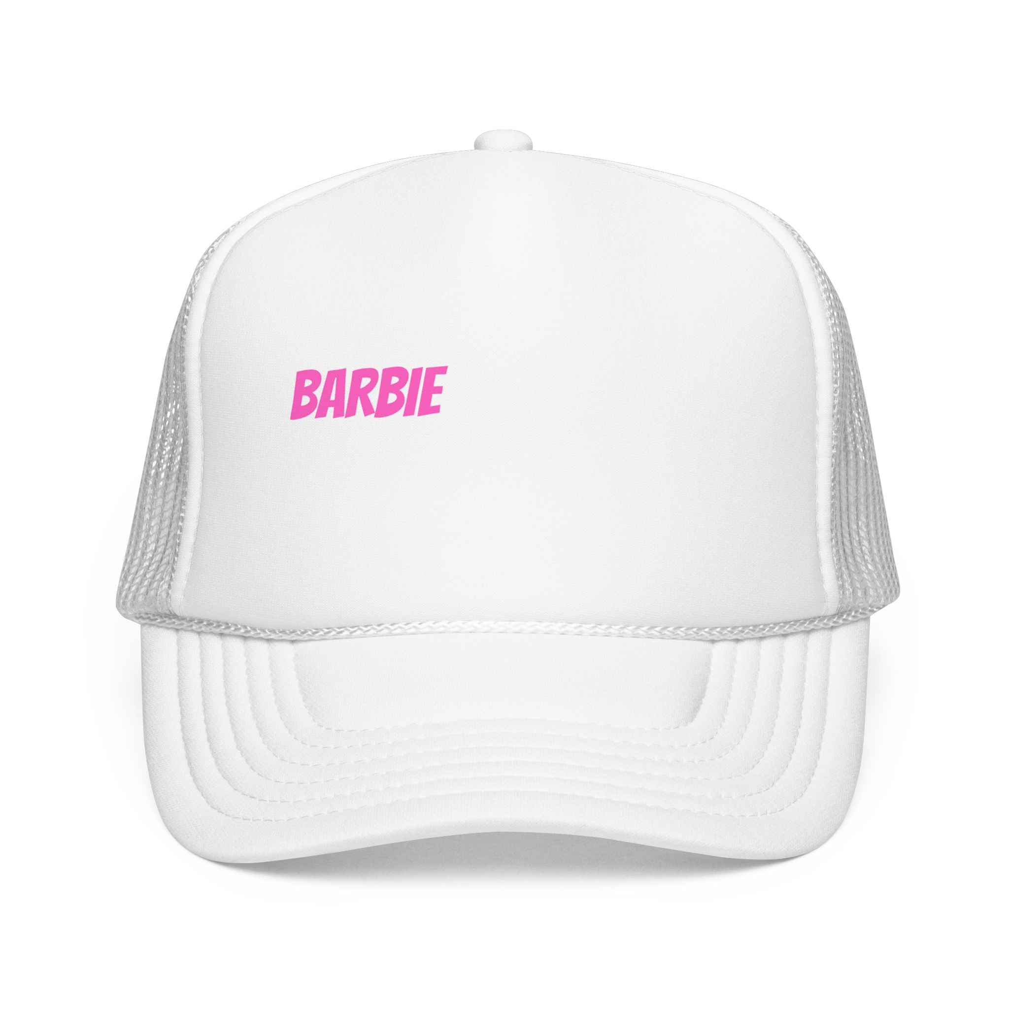 Barbie Foam Trucker Hat – Pink Logo Mesh Cap