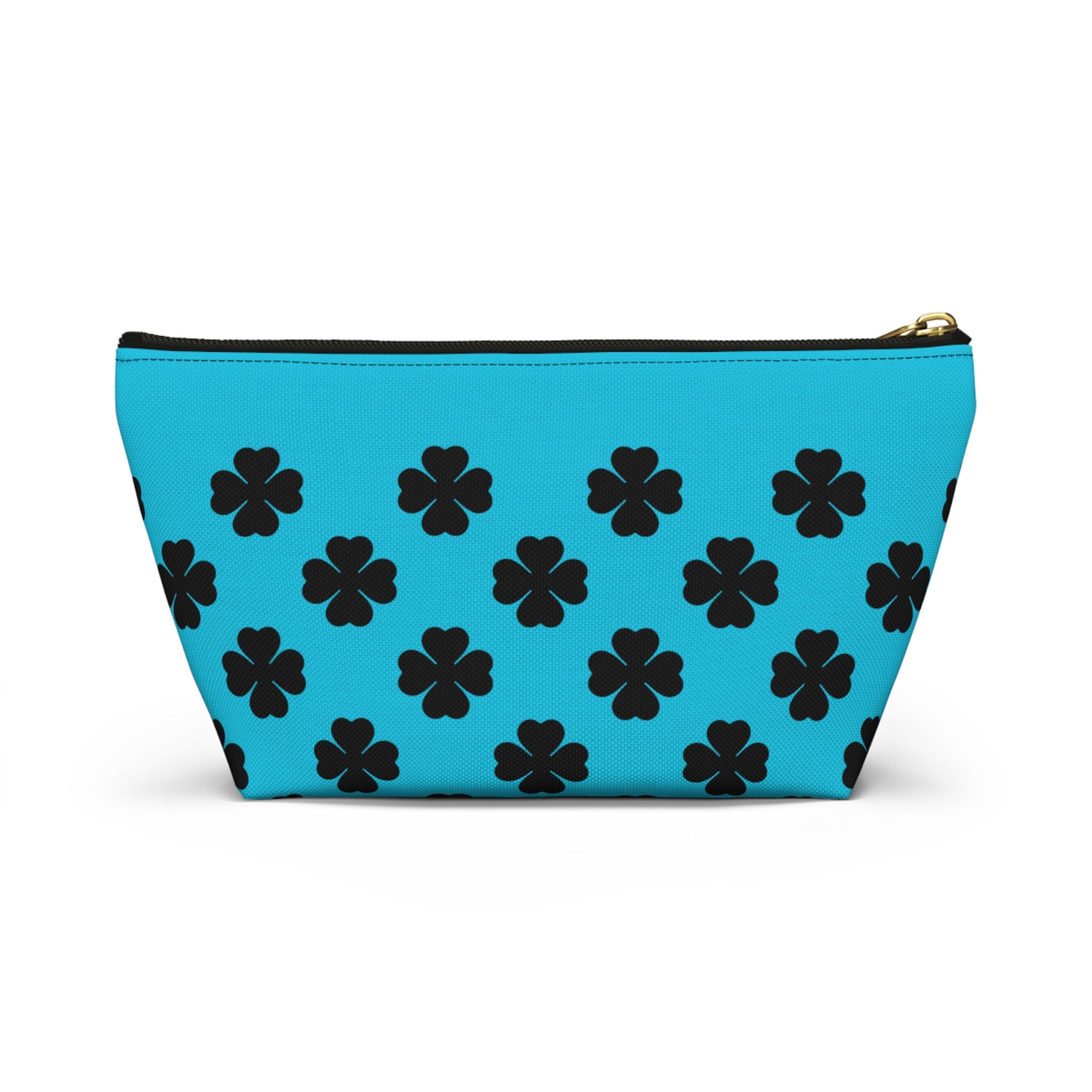 Black Clover Pattern Accessory Makeup & Travel Organizer Ocean Blue