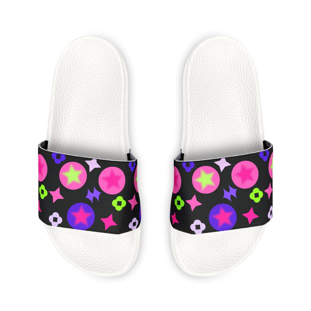 Colorful Youth Sandals Playful Summer  BLk/Pink Stars