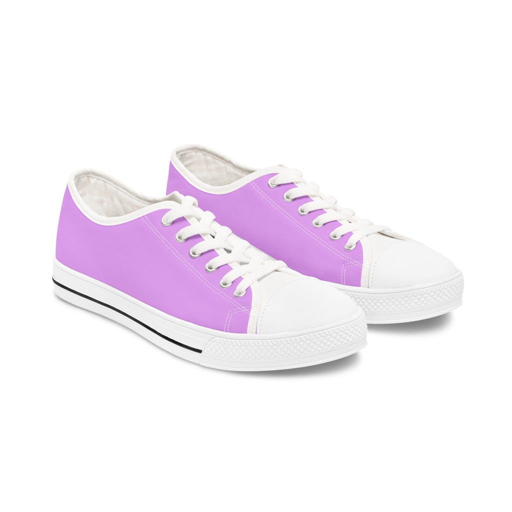 Low Top Sneakers — Women's Casual Lace-Up Shoes Purple
