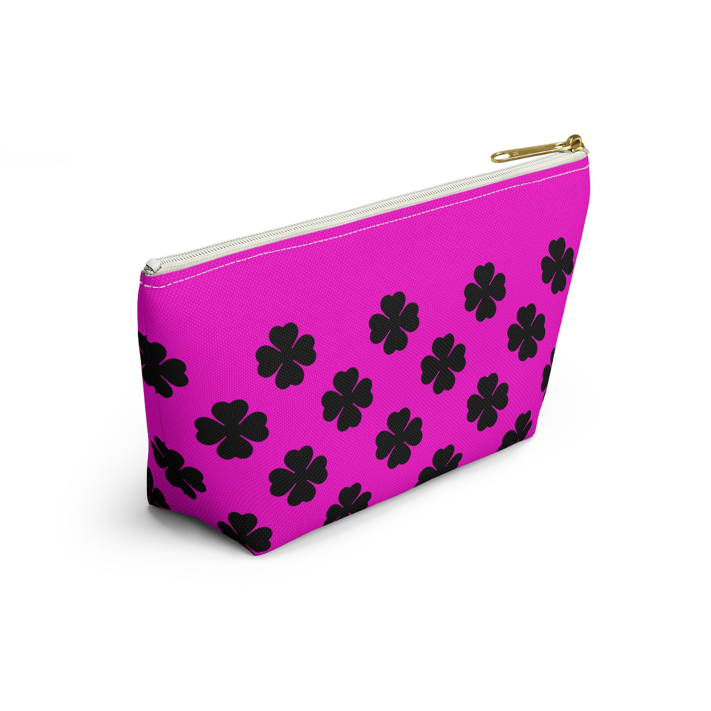 Black Clover Pattern Accessory Makeup & Travel Organizer Pink