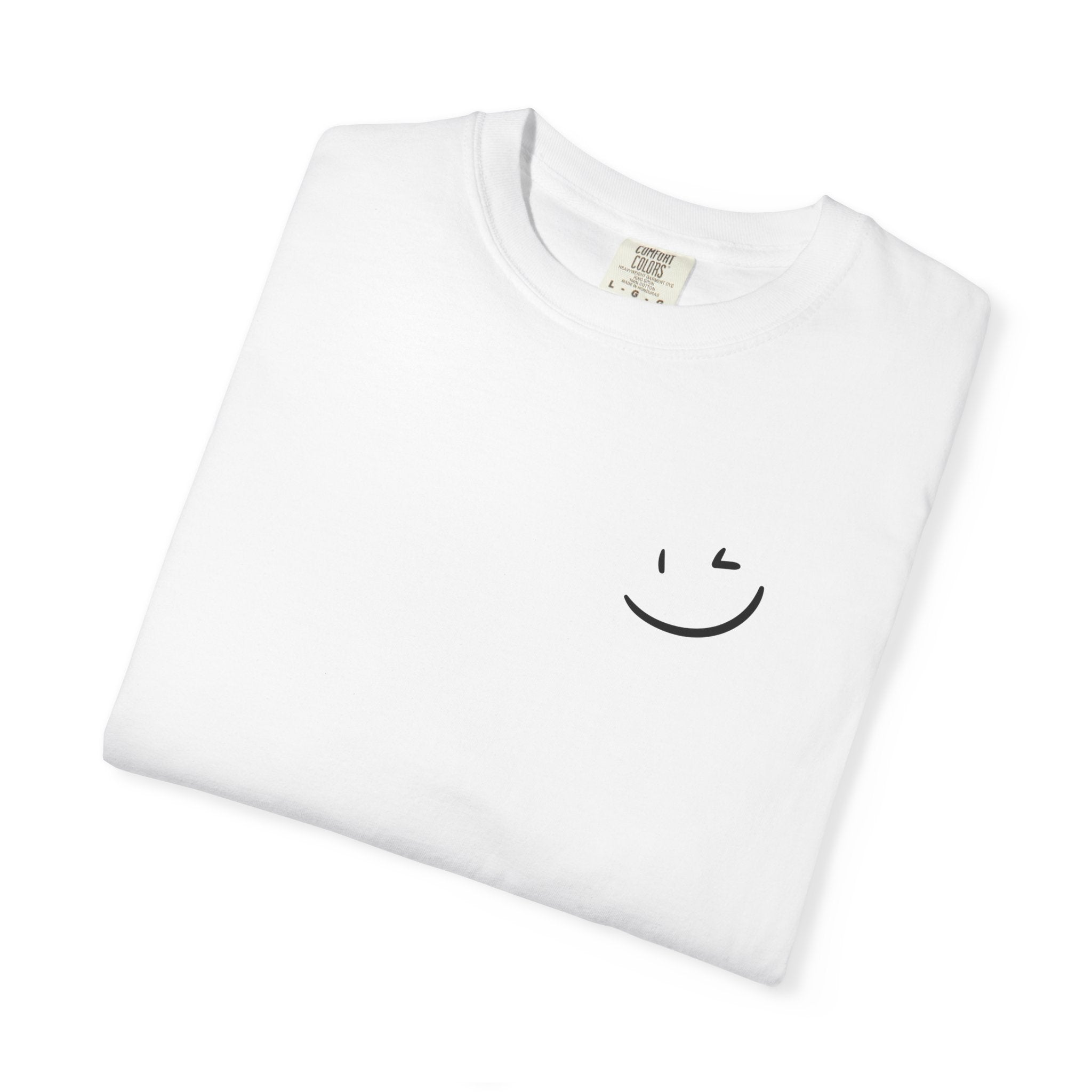 Happy Blank On White T-Shirt