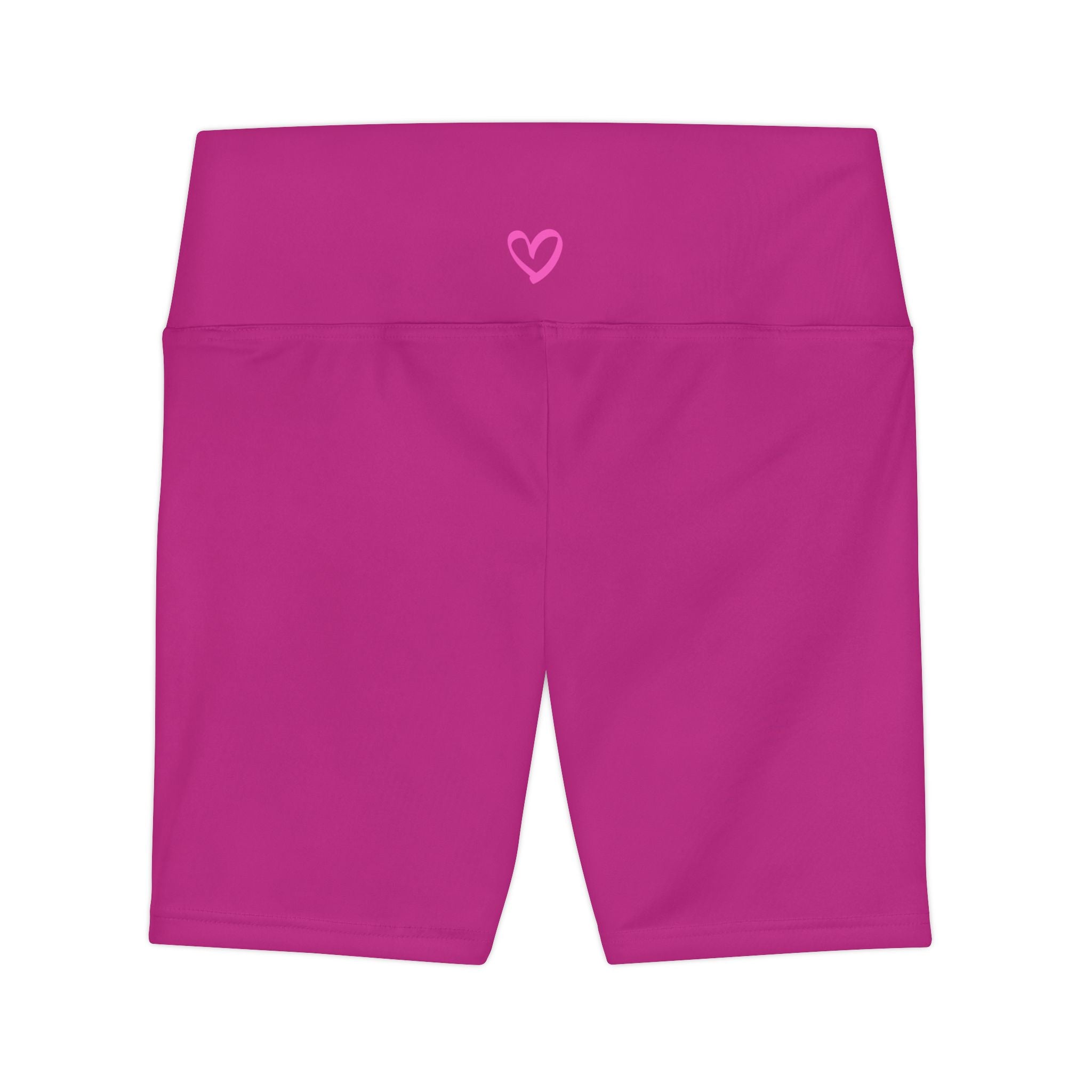 Women's Workout Shorts Pink With Heart Design