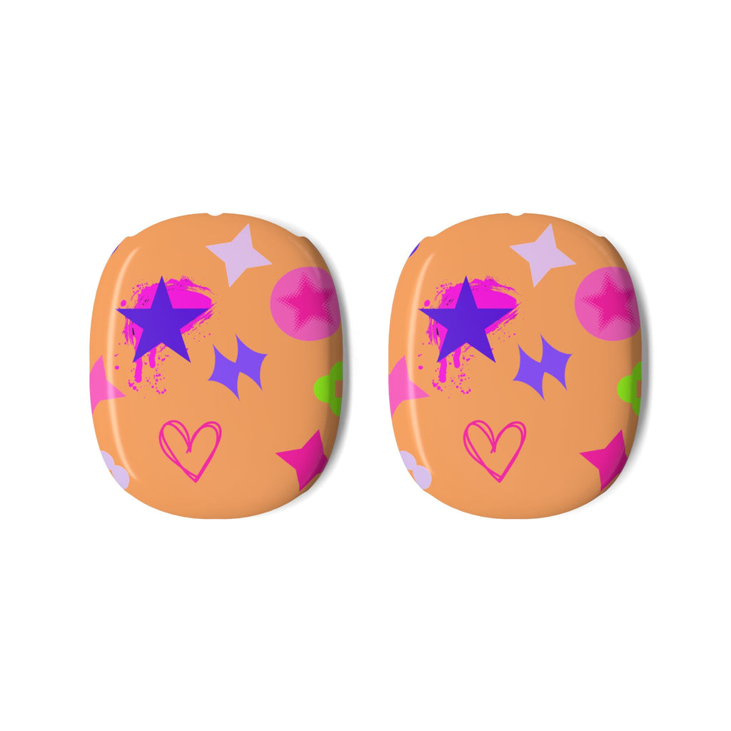 Copy of AirPods Max Shell Case — Neon Stars & Hearts Protective Ograne Cover