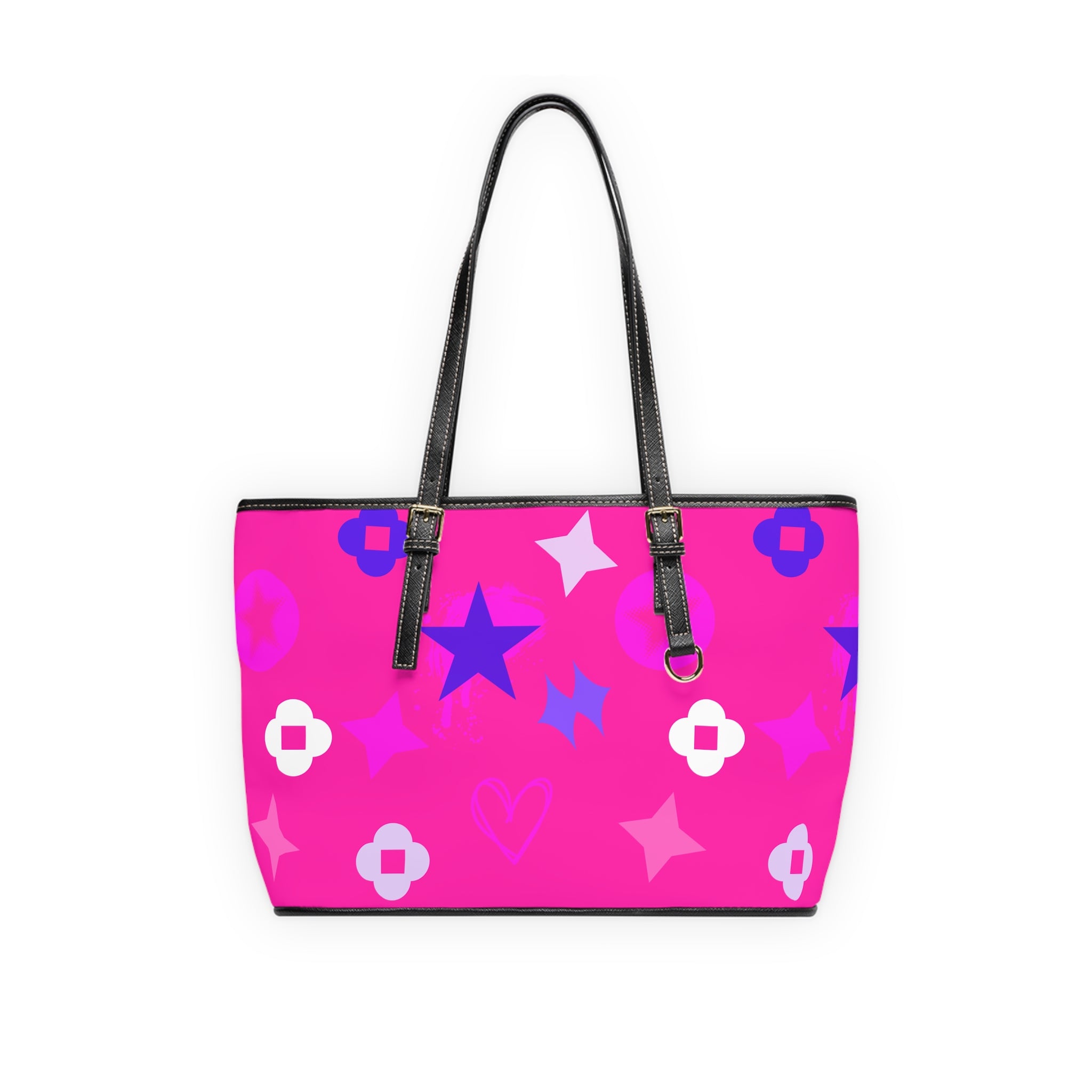 Leather Shoulder Star  Bag Pink