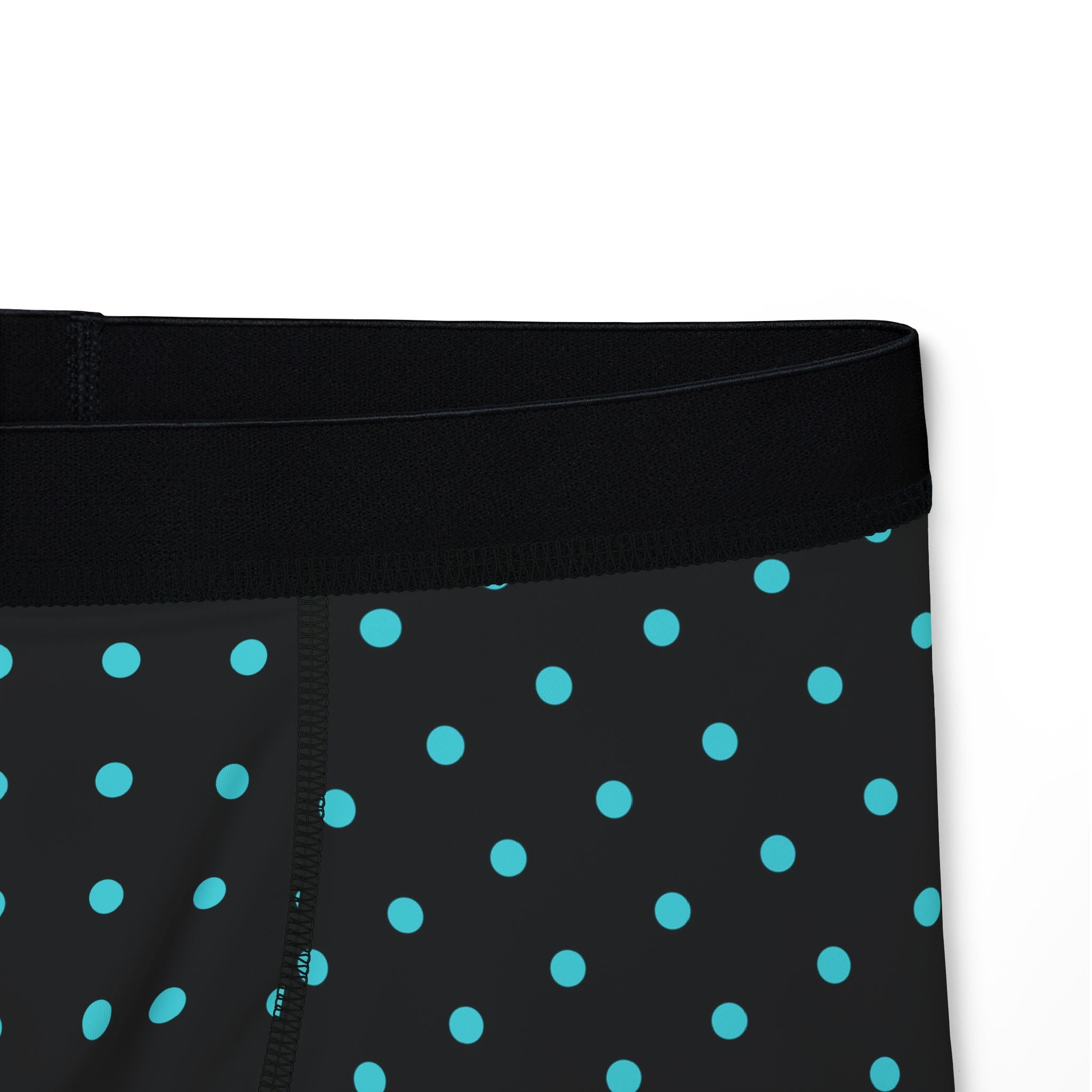 Men's Polka Dot Boxer Briefs — Teal Dot All-Over Print